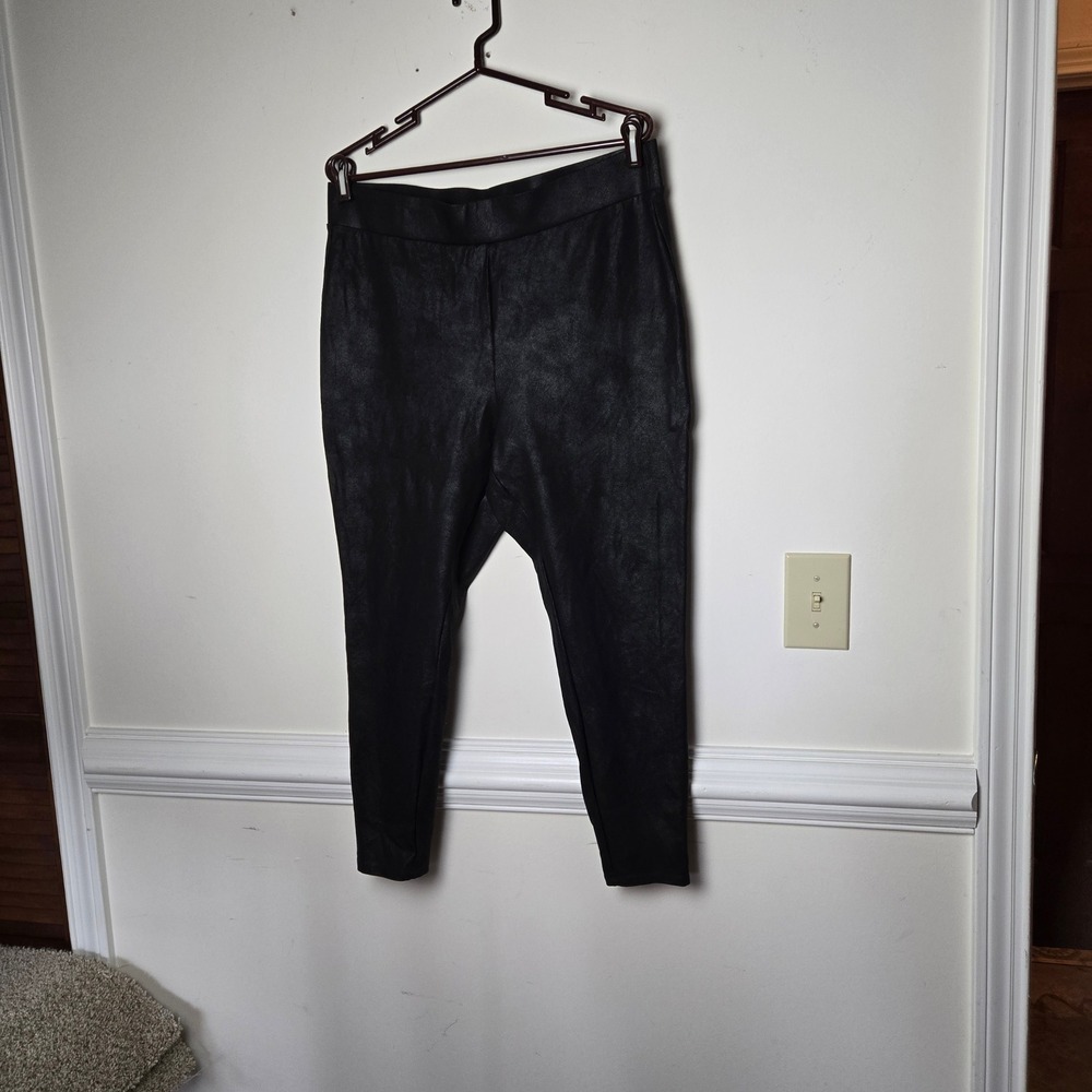 Torrid Faux Leather Leggings Womens 2 Black Excellent Stretch Edgy Chic 43225966